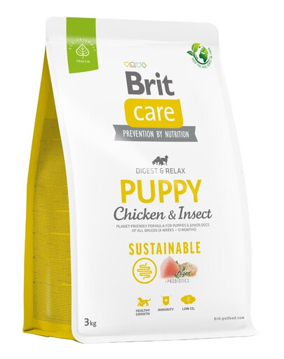 BRIT Care Sustainable Puppy s kuracím a hmyzom 3 kg