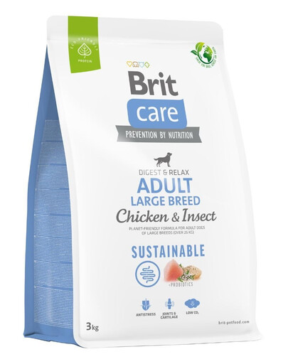 BRIT CARE Sustainable Adult Large Breed Chicken & Insekt 3 kg