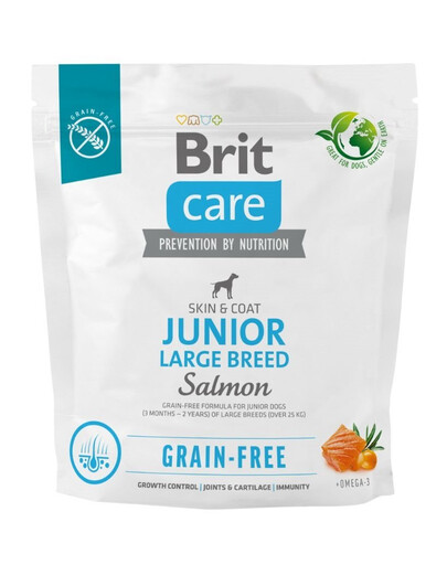 BRIT Care Grain-free Junior Large Breed s lososom 1 kg