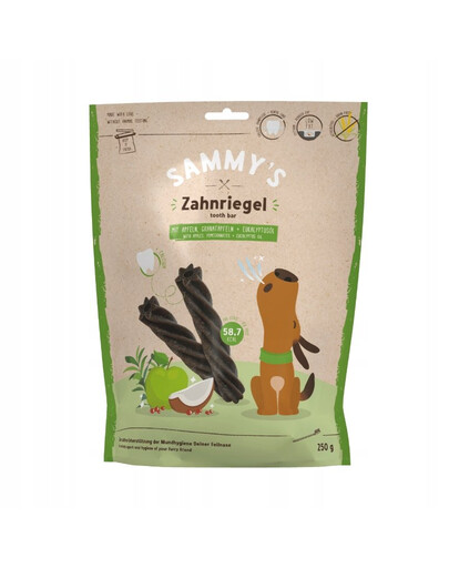 BOSCH SAMMY’S Tooth Bar Dental Snack dentálne maškrty s jablkom a granátovým jablkom 250 g