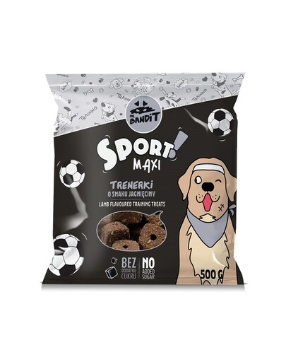 MR. BANDIT Sport Maxi Tréningové pamlsky s príchuťou jahňacieho mäsa pre psov 500 g