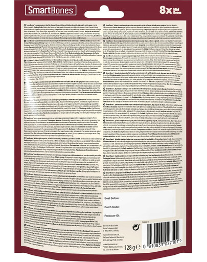 SmartBones Chicken Žuvacia kosť s kuracím mäsom pre psy malých plemien 18 ks.