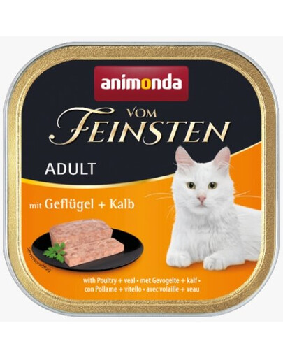 ANIMONDA Paštéta pre mačky vom Feinsten Classic hydina a teľacie mäso 100 g