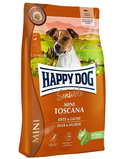 HAPPY DOG Sensible Mini Toscana 4kg kačica s lososom