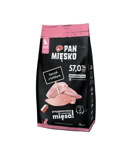 PAN MIĘSKO Kuracie s králikom pre mačiatka XS 1,6kg
