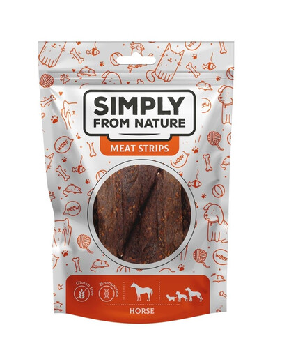 SIMPLY FROM NATURE Meat Strips z konského mäsa pre psov 80 g