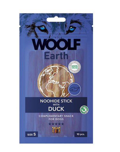 WOOLF Earth Noohide Stick with Duck 90g