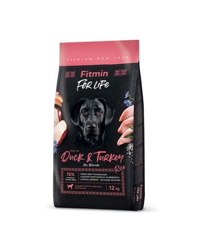 FITMIN Dog For Life Duck & Turkey 12 kg