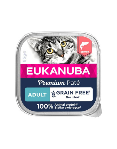 EUKANUBA Grain Free Adult pasztet Łosoś 85 g
