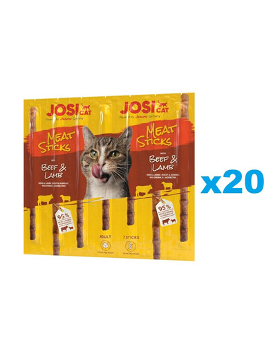 JOSERA JosiCat Meat Sticks hovädzie a jahňacie 20x35g