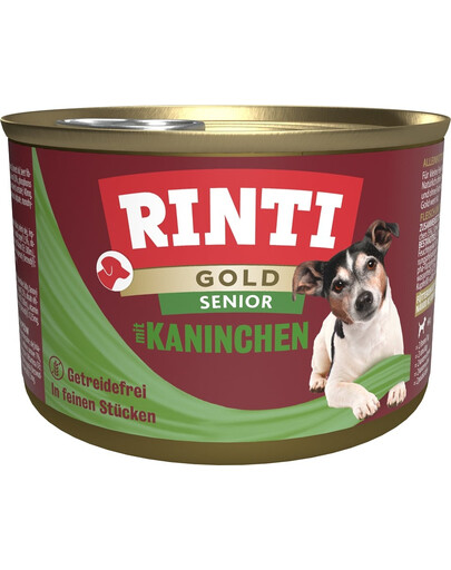 RINTI Gold Senior Rabbit Mini Rabbit pre staršie psy malých plemien 185 g