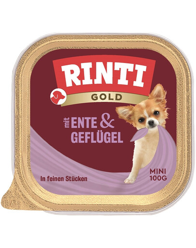 RINTI Gold Duck&Poultry Mini krmivo kačacie a hydinové mäso 100 g