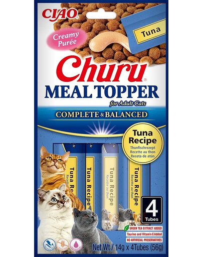 INABA Meal Topper Tuna 4x14 g krémový tuniakový doplnok krmiva pre mačky