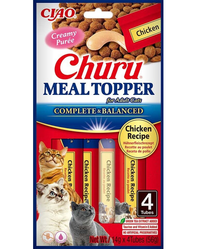 INABA Meal Topper Chicken 4x14 g krémový kurací doplnok do krmiva pre mačky