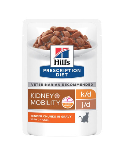 HILL'S PRESCRIPTION DIET k/d + Mobility s kuracím mäsom 12 x 85 g vo vreckách