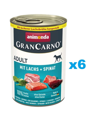ANIMONDA GranCarno Adult losos a špenát 6x400g
