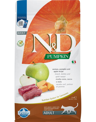 N&D GF Pumpkin CAT Venison & Apple 1,5 kg