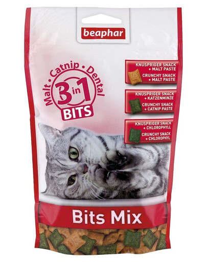 BEAPHAR Bits Mix 150 g Maškrty pre mačky 3 v 1