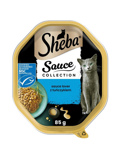 SHEBA Sauce Collection vanička 85 g kúskov v tuniakovej omáčke