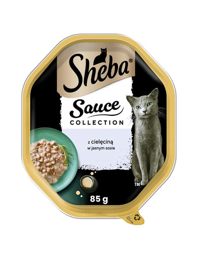 SHEBA Sauce Collection vanička 22x85 g v omáčke kúsky s teľacím mäsom