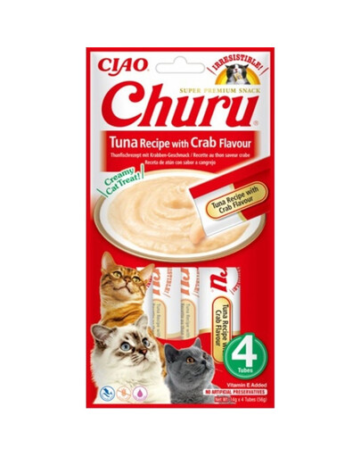 INABA Churu Tuna with crab flavour 4x14g tuniak s krabom pre mačku