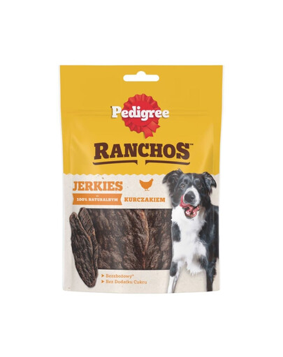 PEDIGREE Ranchos Jerkies 180g Doplnkové krmivo s kuracím mäsom