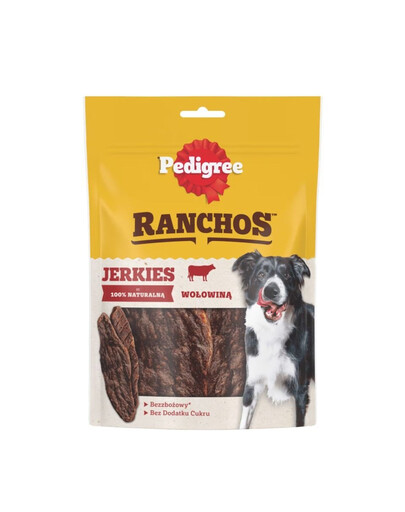 PEDIGREE Ranchos Jerkies 180 g Doplnkové krmivo s hovädzím mäsom