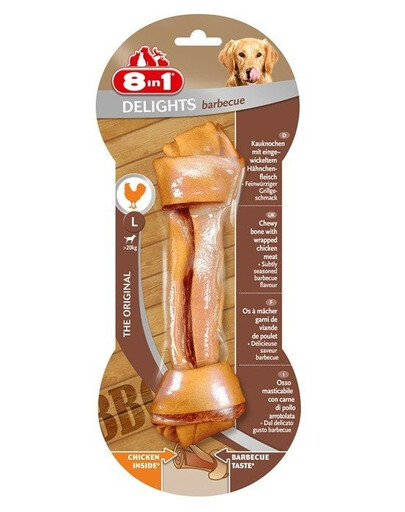 8in1 Kost žvýkací Delights barbecue L 1ks