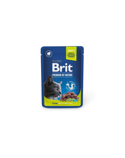 BRIT PREMIUM Pouch Lamb Sterilized 24x100g s jahňacím mäsom pre sterilizované mačky