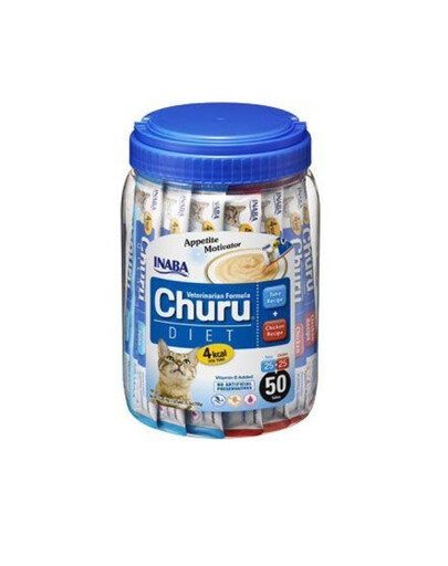 INABA Churu Diet 50x14g s tuniakom a kuracím mäsom pre mačky