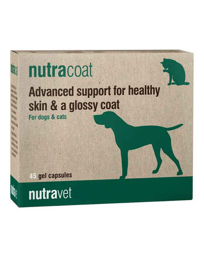 NUTRAVET Nutracoat 45 kapsúl pre zdravú kožu a srsť psov a mačiek