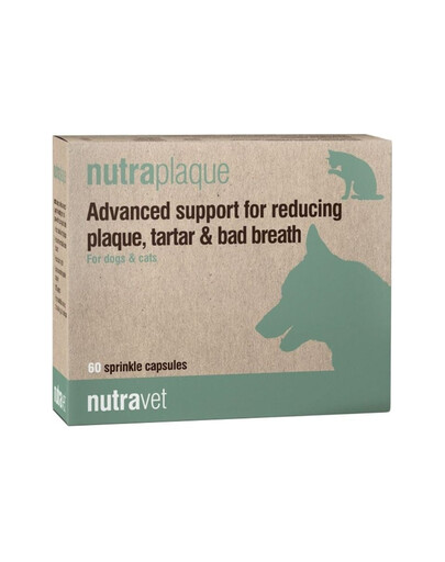 NUTRAVET Nutraplaque 60 kapsúl na podporu zubov a ďasien psov a mačiek