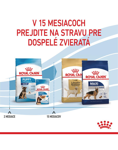 ROYAL CANIN Maxi Puppy 15kg granule pre šteňatá veľkých plemien
