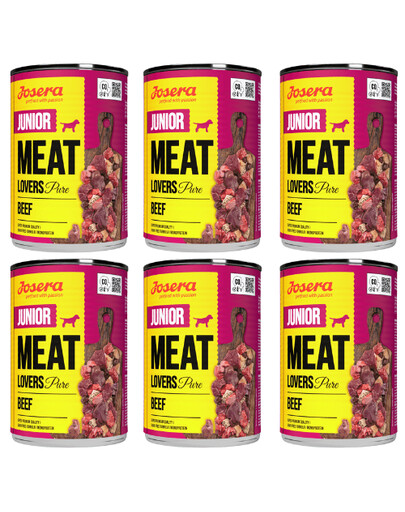 JOSERA Meat Lovers Junior Pure Hovädzie mäso pre šteňatá 6x400g
