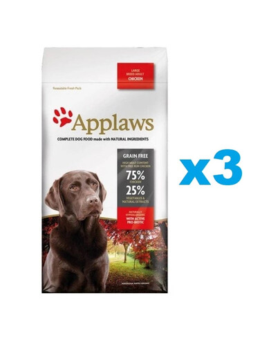 APPLAWS Adult Dog Large Breed Chicken 6 kg (3x2 kg)