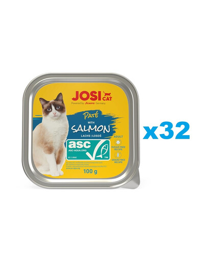 JOSERA JosiCat Lososová paštéta pre mačky 32x100g