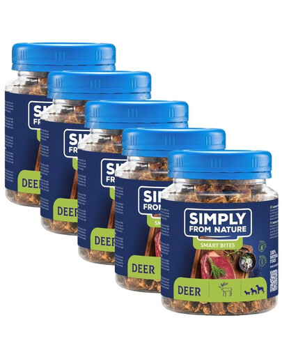 SIMPLY FROM NATURE Smart Bites Tréningové maškrty z jelenieho mäsa 5x130 g
