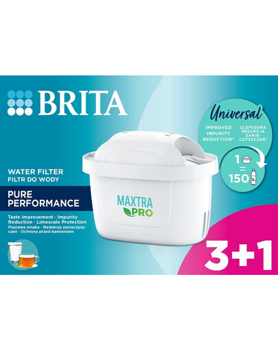 Vodný filter BRITA MAXTRA PRO Pure Performance 3+1 (4 ks)