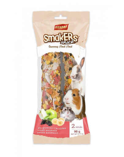 VITAPOL Smakers ovocné krmivo pre hlodavce a králiky 90 g