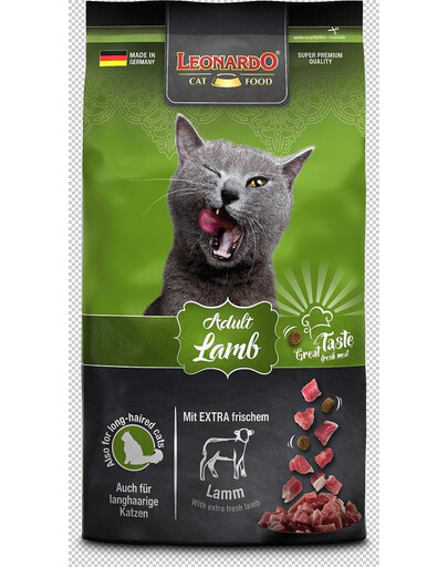 LEONARDO Adult Lamb Rice suché krmivo s jahňacím mäsom pre mačky 1,8 kg