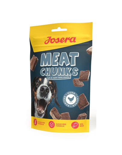 JOSERA Meat Chunks Chicken 70g Sušené maškrtky s kuracím mäsom