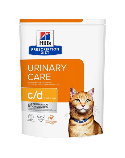 Hill's PRESCRIPTION DIET c/d Multicare suché krmivo pre mačky s kuracím mäsom pre starostlivosť o močový systém 12 kg