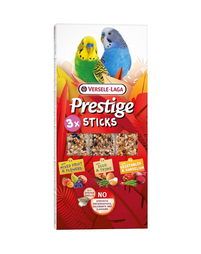 VERSELE-LAGA Prestige Sticks 3 rôzne tyčinky pre malé papagáje 90g