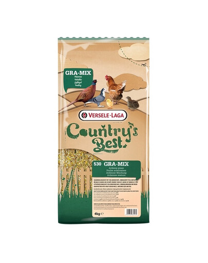 VERSELE-LAGA Country's Best Gra-Mix Ardennes 4 kg zmes pre okrasnú hydinu s drvenou kukuricou, slnečnicovými semienkami a hráškom