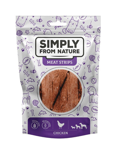SIMPLY FROM NATURE Meat Strips Kuracie stripsy pre psov 80 g