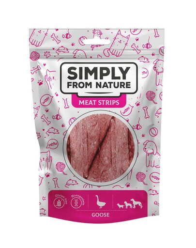 SIMPLY FROM NATURE Meat Strips Husacie stripsy pre psov 80 g