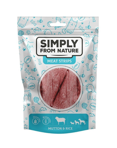 SIMPLY FROM NATURE Meat Strips Baranie stripsy s ryžou pre psov 80 g