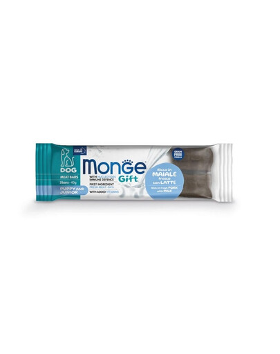 MONGE Puppy & Junior Meat Bars 2×40g S bravčovým mäsom a mliekom