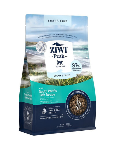 ZIWIPEAK Cat Steam & Dried 800g Sušené krmivo pre mačky s rybou