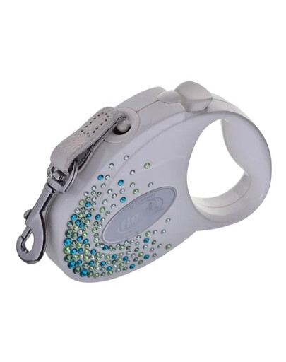 FLEXI Glam Splash Leaf S Vodítko pre psa 3 m, biele